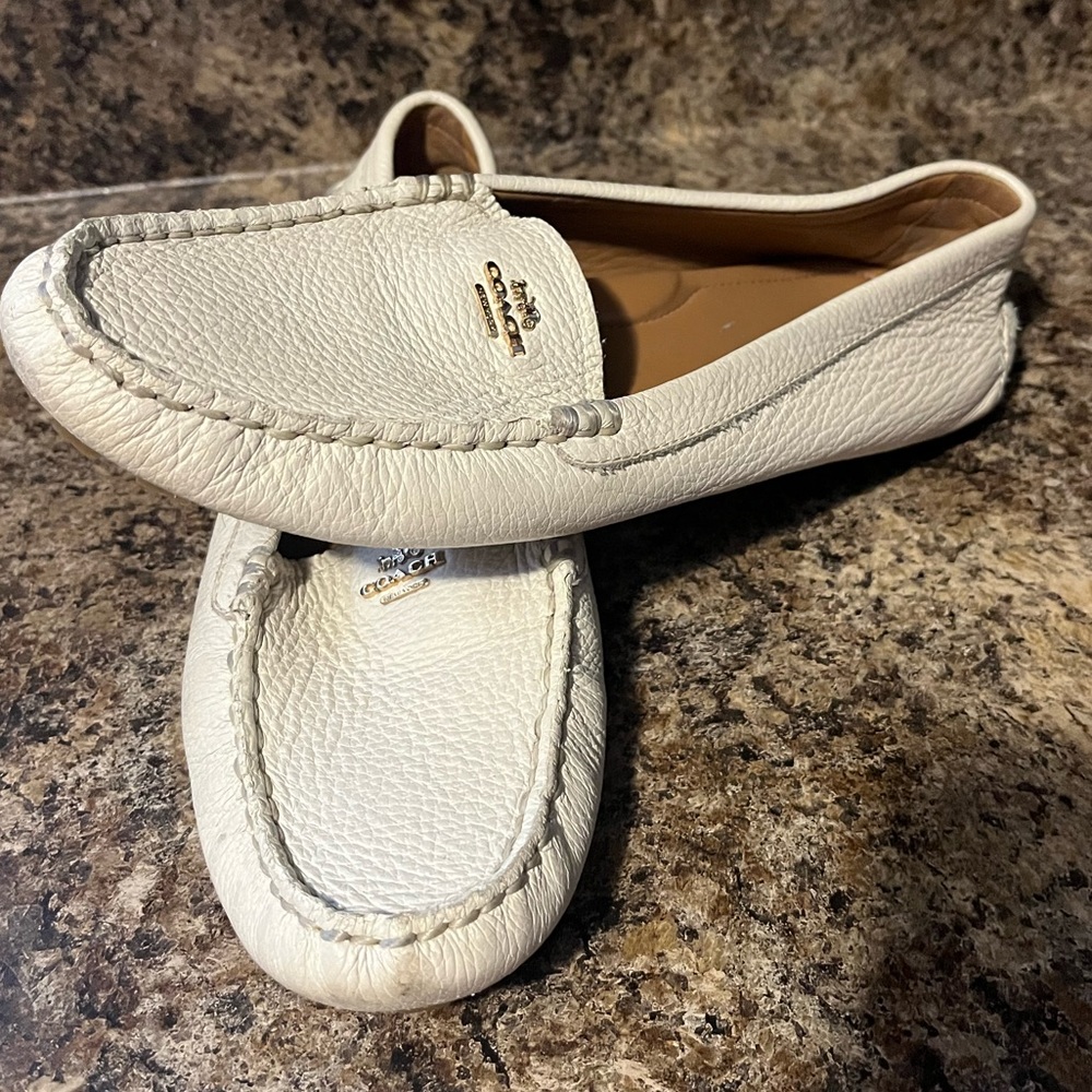 Coach Nancy Pebbled Leather Driver Moc